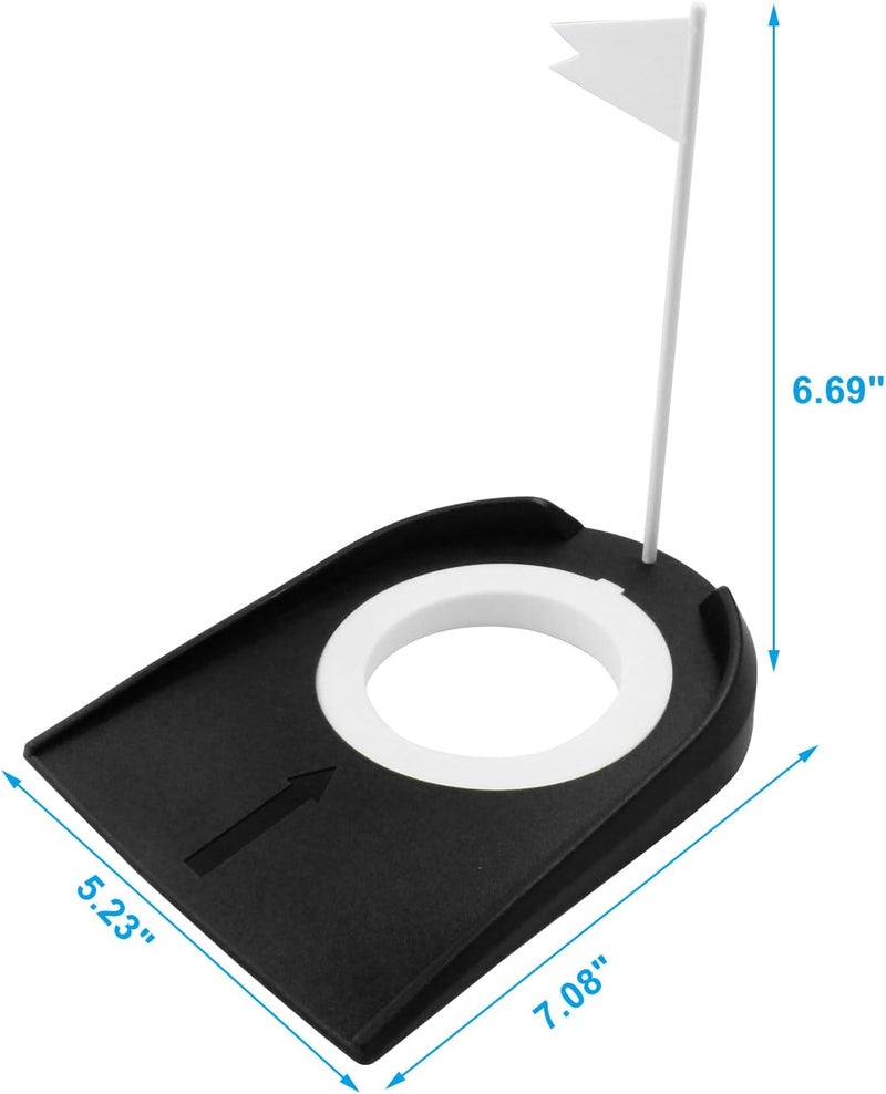 Coufce 2 Pack Practice Golf Putting Cup Hole with Flag Ideal Training Aids for Indoor and Outdoor Golf Practice Sessions - Image 5